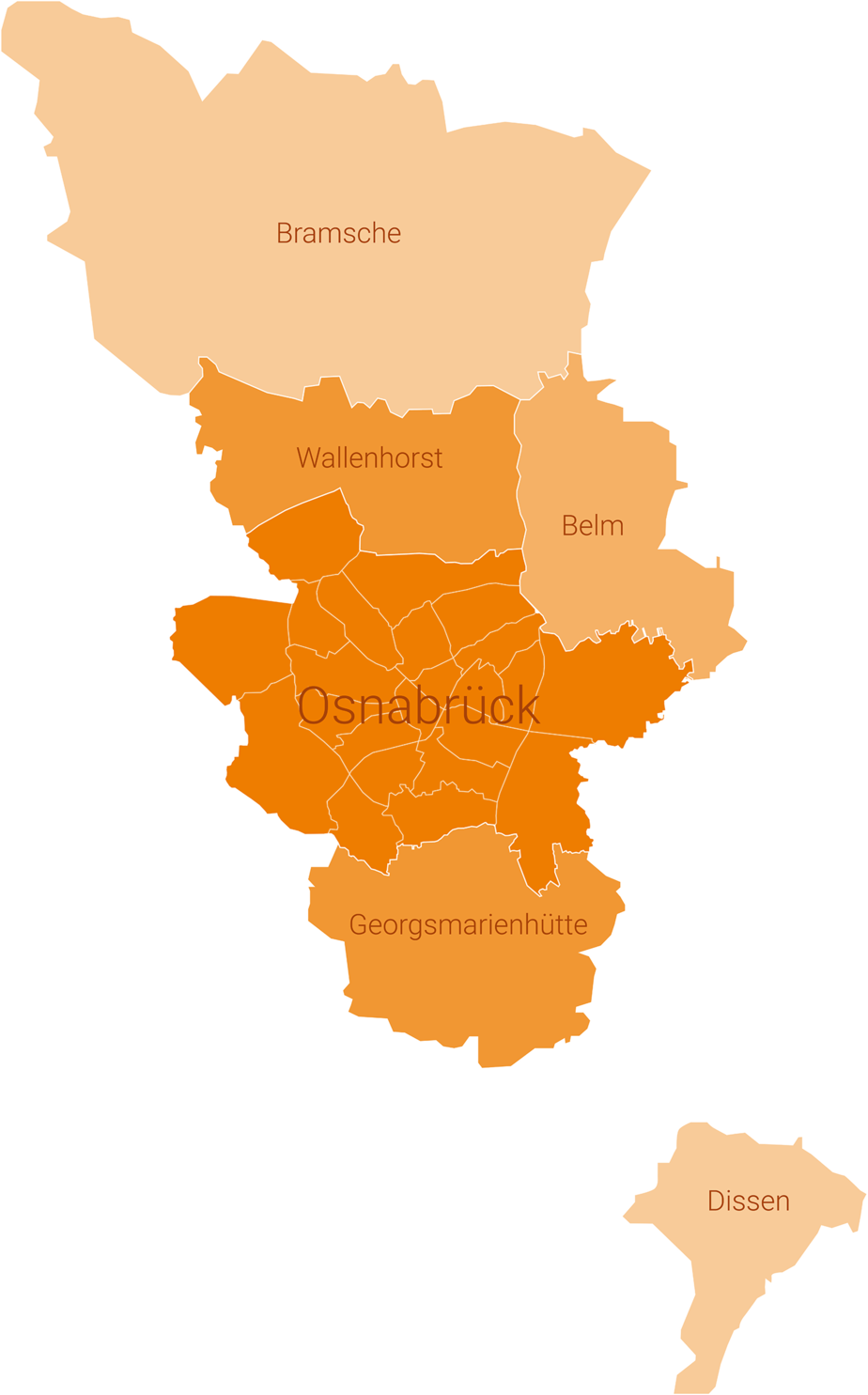 Karte Standorte Osnabrücker Tafel